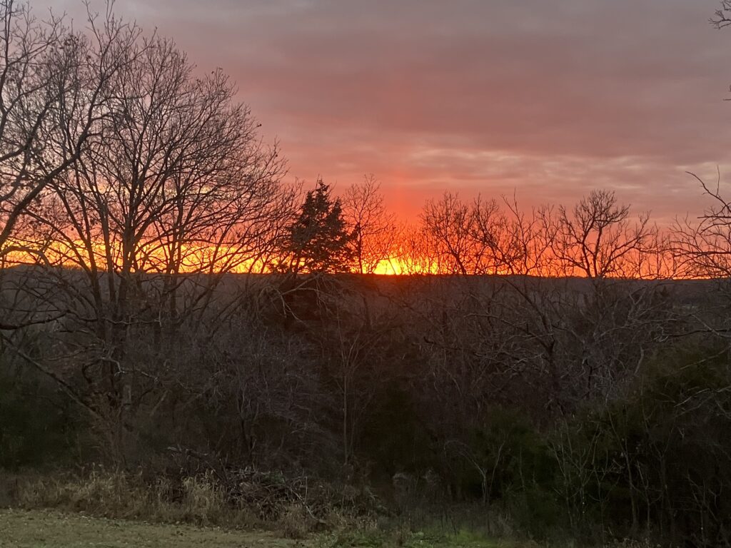 Sunset at the farm 2025. Copyright 2025 by Mike Conroy