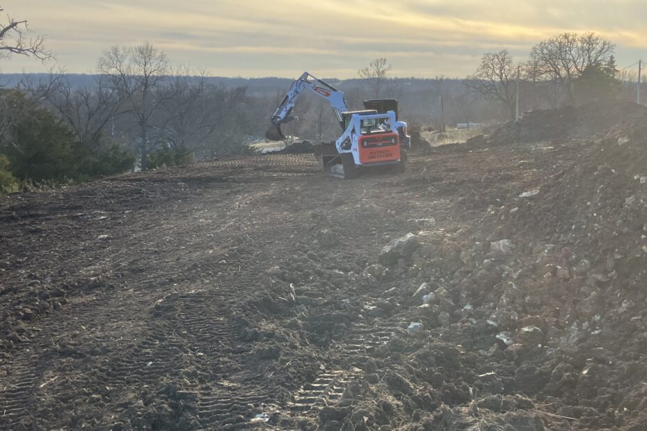 Patriot Dirtworks is leveling the site for the high tunnel