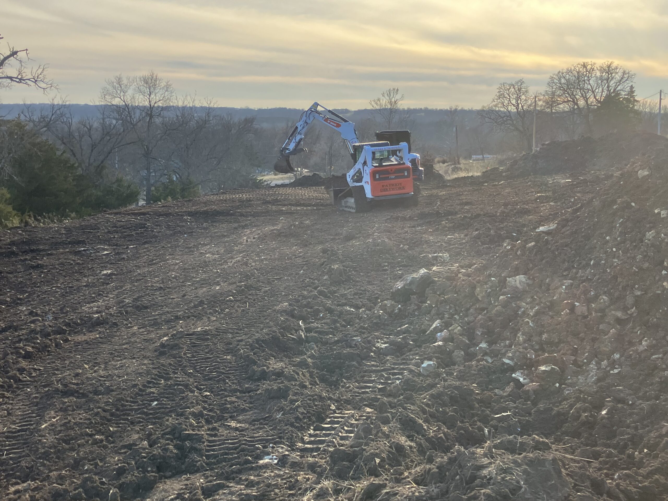 Patriot Dirtworks is leveling the site for the high tunnel
