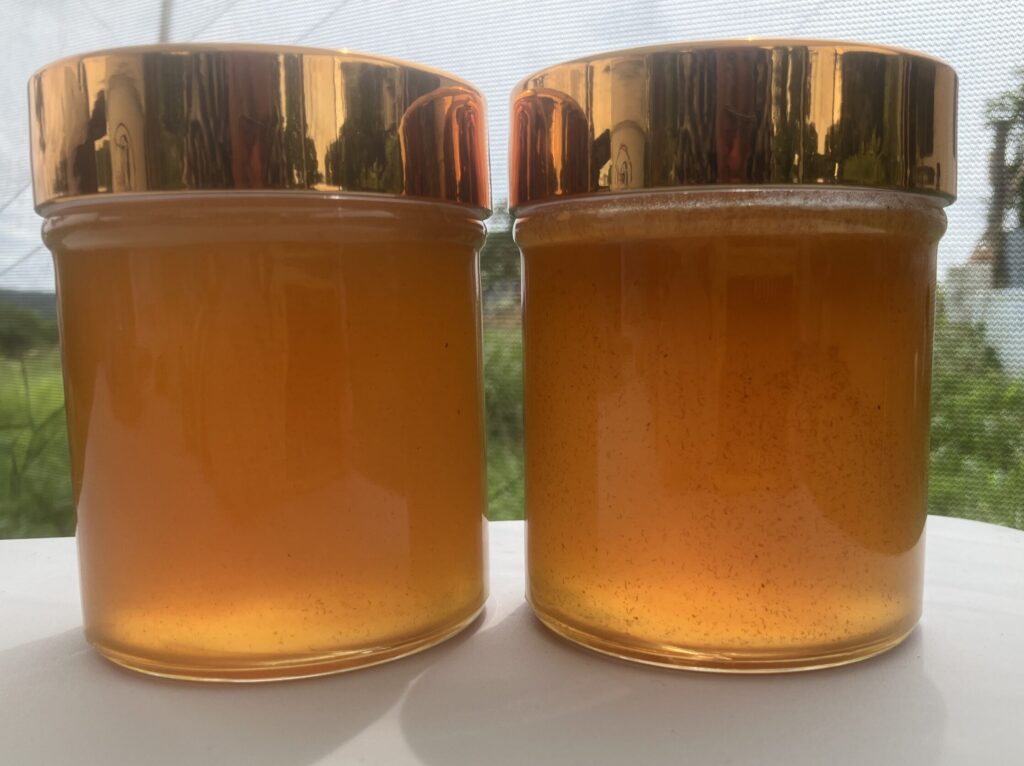 Pure, Premium, Wildflower honey in jars